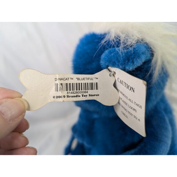 Dinamals Dinocat Bluetiful Cat Plush Plush 10 Inch 2000 Brandis Toy Storee - Picture 6 of 12